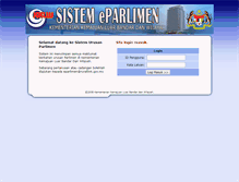 Tablet Screenshot of eparlimen.rurallink.gov.my